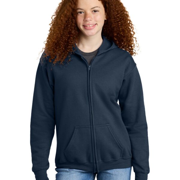 Youth Heavy Blend ™ Full Zip Hooded Sweatshirt Thumbnail